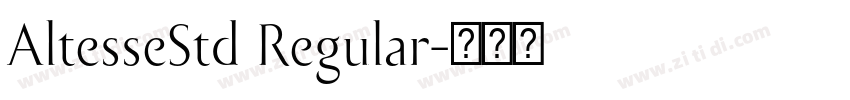 AltesseStd Regular字体转换